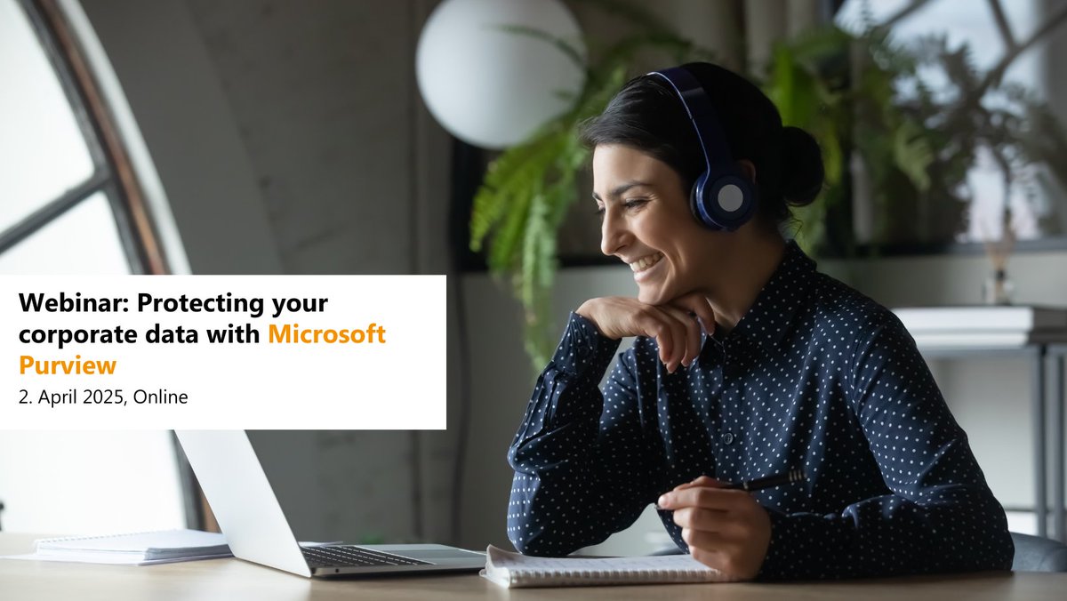 Learn how to protect your corporate data with Microsoft Purview in our expert webinar with Vladimir Meloski. 

✅ Data discovery &amp; classification
✅ Preventing data loss
✅ Meeting compliance standards

Don’t miss out—register now: bit.ly/4khJGrK