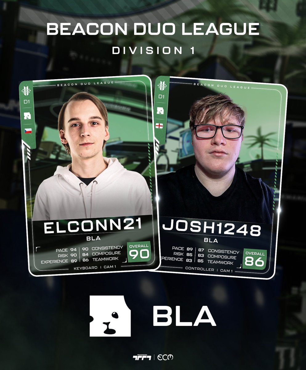 🧩 | BDL DUO CARDS #BDLTM 

BLA | 🇨🇿 <a href="/eLconn21/">eLconn21</a> 🏴󠁧󠁢󠁥󠁮󠁧󠁿 <a href="/Josh12_48/">Joshua</a>