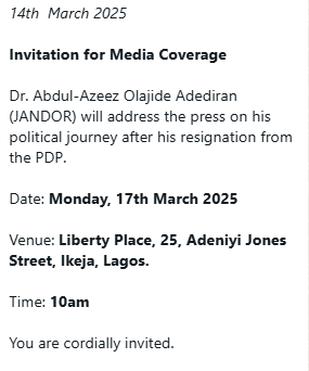 godwindimoriaku's tweet photo. My guess is that people like @officialjandor secretly worked to undermine @OfficialPDPNig in Lagos creating internal conflicts to benefit @OfficialAPCNg in 2023
If this is true, then, it's mission accomplished - unto the next.
#jandor #pdp #apc #Anambra #Asake #Iran #punch https://t.co/4WKYEGGKtR