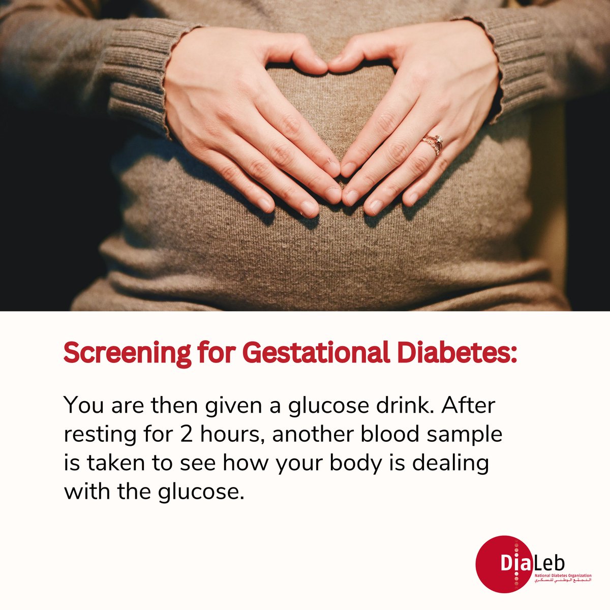 #Gestationaldiabetes can often go unnoticed. Don't neglect your #health and act if you notice any of these signs.
Screening for gestational #diabetes involves a few simple steps. Consult with your physician for more details. #DiaLeb #pregnancyhealth #WomensHealth