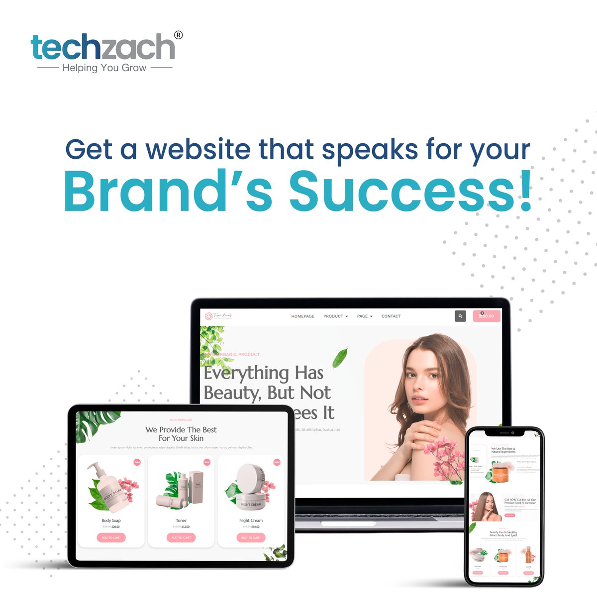 Techzach_en's tweet image. 🚀 Elevate your brand with a website that speaks for your success! A well-crafted website builds trust, attracts customers, and drives sales. Let’s create one that makes an impact!
💻 Get started today!
#BrandSuccess #WebsiteDesign #WebDevelopment #EcommerceSolutions #Techzach…