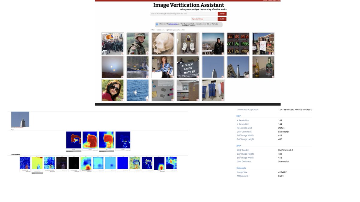 Image Verification Assistant

image forensics tools + highly detailed metadata analyzer + two dozen explanatory examples (with explanations of how to work with the tools for image forensics and what different distortions mean

mever.gr/forensics/

Tip by <a href="/devaidandotcom/">Aidan Raney - OSINT Expert</a>
