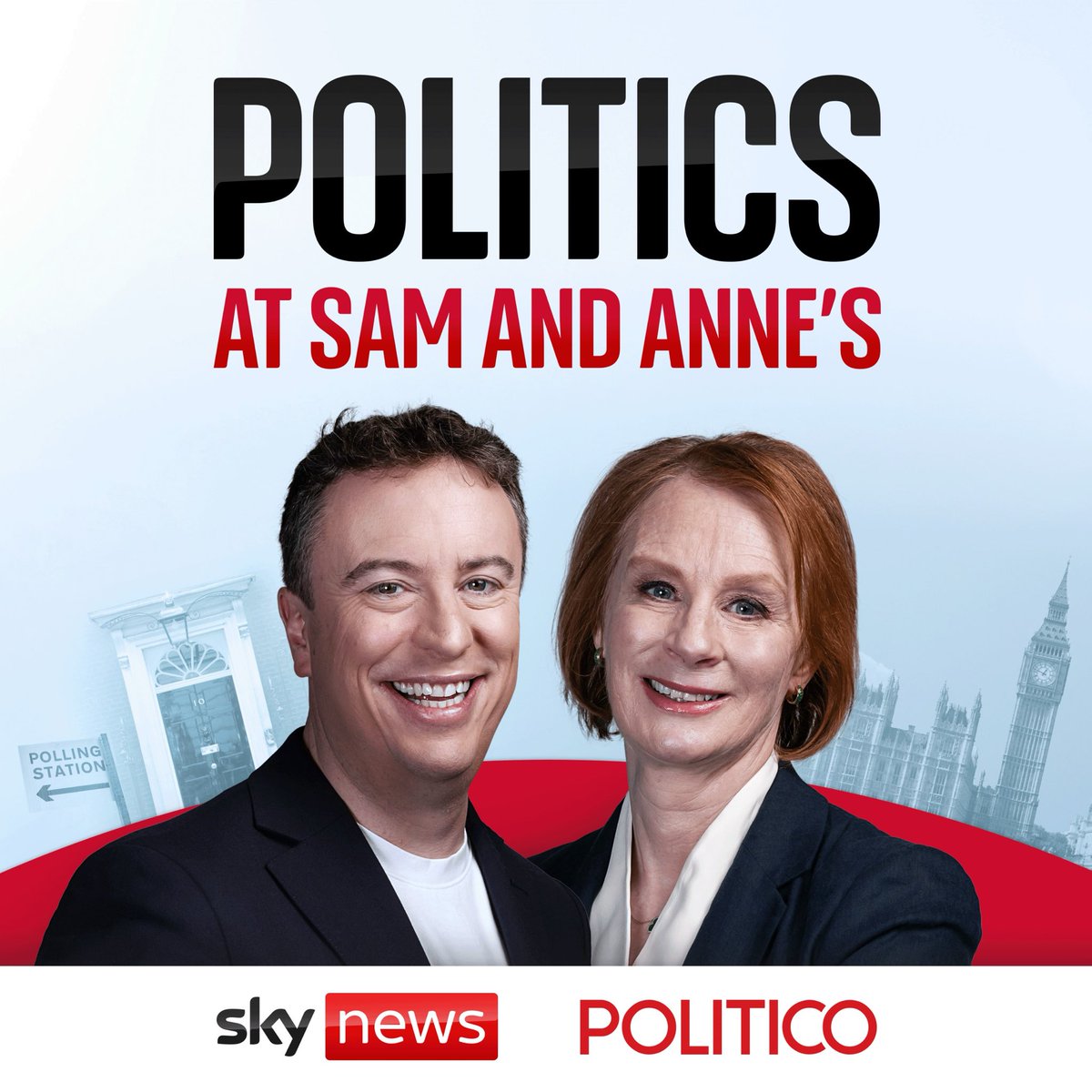 annemcelvoy's tweet image. Good morning: here we are your new duo with the indispensable Sky-Politico podcast guide to the week in Politics at Sam and Anne’s.
Lucky me to have “inherited” @SamCoatesSky from @Jack_Blanchard_ (now starring in our 🇺🇸coverage.)
First official podcast together in the new dawn…