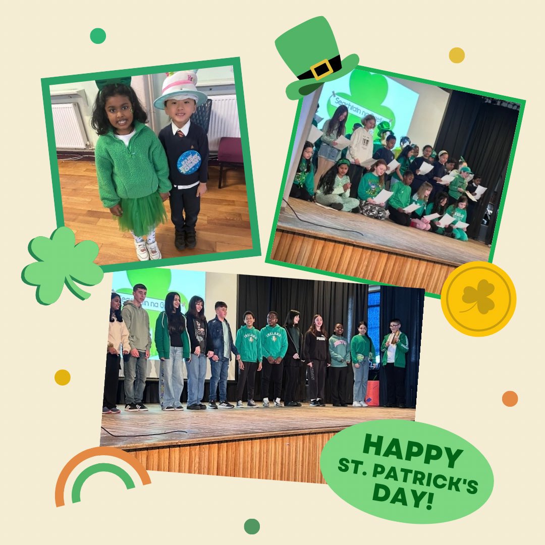 St Maries of the Isle Primary School Cork (@smoicork) on Twitter photo Happy St. Patrick’s Day! ☘️
Here’s a look back at some of the fun we had celebrating Seachtain na Gaeilge in school. Great memories and plenty of Gaeilge!
<a href="/SnaGaeilge/">Seachtain na Gaeilge le Energia</a>
#LáFhéilePádraig #SeachtainNaGaeilge Happy St. Patrick’s Day! ☘️
Here’s a look back at some of the fun we had celebrating Seachtain na Gaeilge in school. Great memories and plenty of Gaeilge!
<a href="/SnaGaeilge/">Seachtain na Gaeilge le Energia</a>
#LáFhéilePádraig #SeachtainNaGaeilge