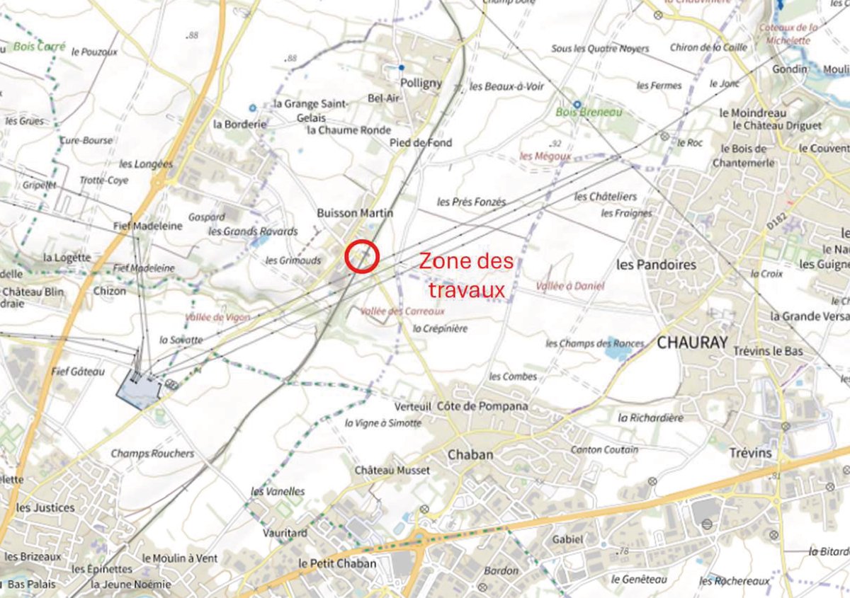 [ INFO TRAVAUX ] 
➡ Du 24 mars au 9 mai 2025, des travaux de renouvellement de réseaux AEP entraîneront la fermeture de la RUE DU SOUCI, à tous les véhicules.
☝️ Une signalisation adaptée sera mise en place, informant la fermeture à la circulation et la déviation à suivre.