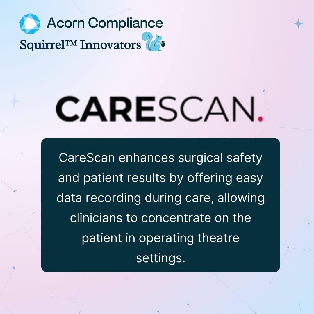 Squirrel™ is helping life-changing technologies get to patients who need them most. <a href="/care_scan/">CareScan</a>  is one of them.

When dealing with patient data, compliance should be your top priority. Thankfully, Squirrel™ can get you there from any stage, guaranteed!
acorncompliance.com/dtac-squirrel-…