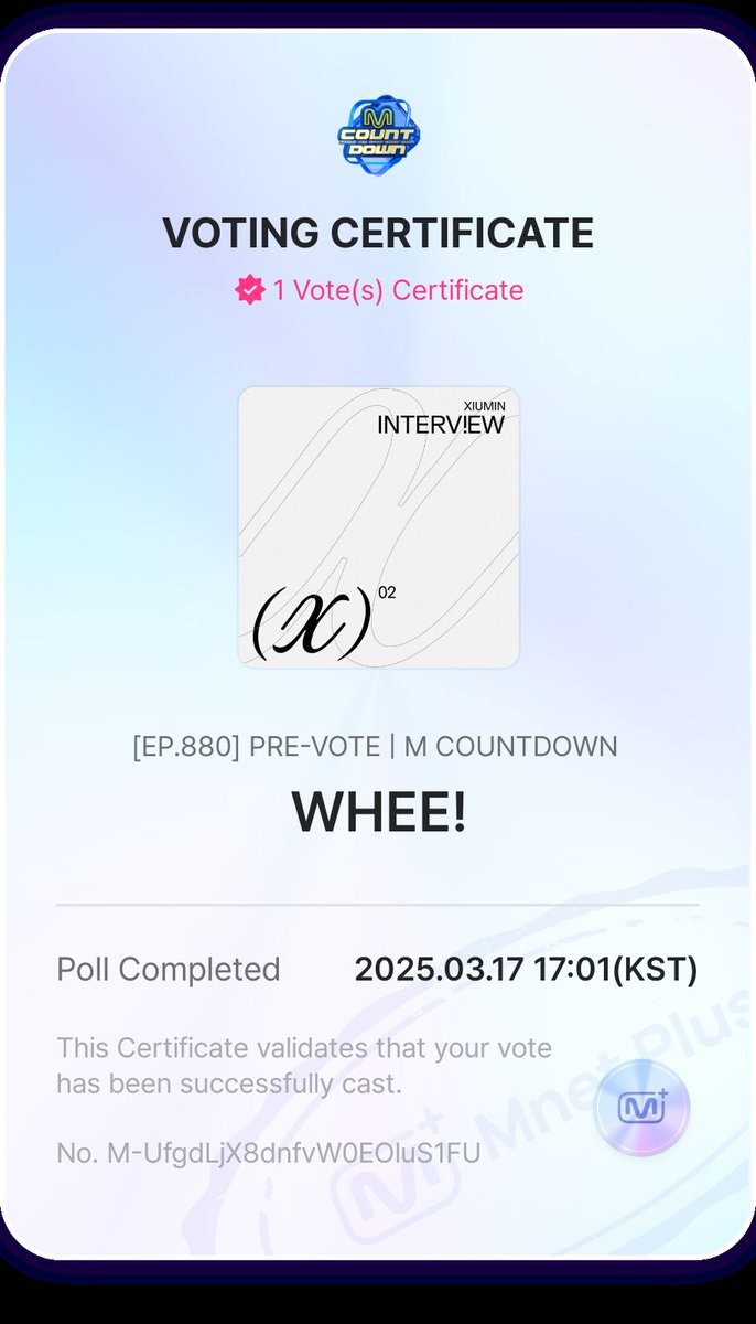 EXOLsChallenges's tweet photo. Vote #Whee by #Xiumim for Mcountdown please.
The best way to make music shows get EXO is unforgettable is to vote and win!
So please go on Mnet+ app and vote ! https://t.co/0gpkrUHjav