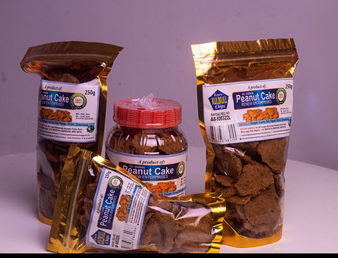 PEANUT CAKE RENEW ENTERPRISES. (@renewkulikuli) on Twitter photo Happy Monday. Kickstart Your Week with Renew Kuli-Kuli Peanut Cake.
As we begin the week, why not refresh and recharge with our delicious and nutritious Renew Kuli-Kuli Peanut Cake.
Contact us:
Phone: 08030751514 | 08085195754 | 08050602603
contact@peanutcakerenewenterprises.com Happy Monday. Kickstart Your Week with Renew Kuli-Kuli Peanut Cake.
As we begin the week, why not refresh and recharge with our delicious and nutritious Renew Kuli-Kuli Peanut Cake.
Contact us:
Phone: 08030751514 | 08085195754 | 08050602603
contact@peanutcakerenewenterprises.com