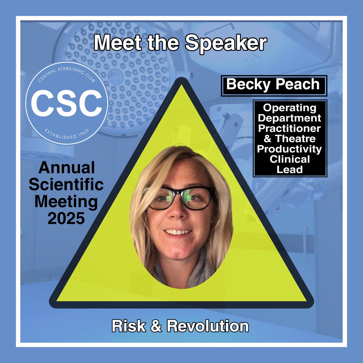 Meet Becky Peach as supporting speaker to Claire Jones-Manning on Monday 14th April at the CSC Annual Scientific Meeting. buff.ly/VFx8nzu