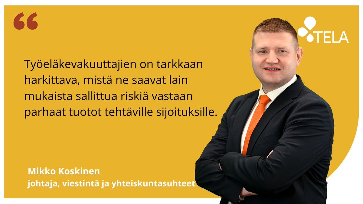 Keskustelu työeläkevarojen käyttämisestä kotimaisten kasvuyritysten tukemiseen joko suoraan tai välillisesti sijoitusrahastojen kautta on virinnyt tänä keväänä. Telan Mikko Koskinen <a href="/mikkokoskinen3/">Mikko Koskinen</a> kommentoi asiaa blogissa

tela.fi/2025/03/17/tyo…