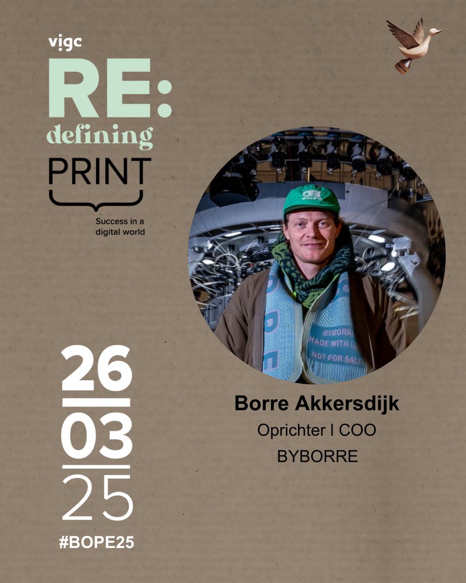 🎤 Borre Akkersdijk @ #BOPE25!

Als oprichter van BYBORRE transformeert hij de textielindustrie met zero-waste productie &amp; transparantie. Samenwerkingen met Nike, BMW &amp; The North Face bewijzen zijn impact. Mis deze inspirerende talk niet!

📅 #BOPE25 | 🔗 agenda.vigc.be/en/event/benel…
