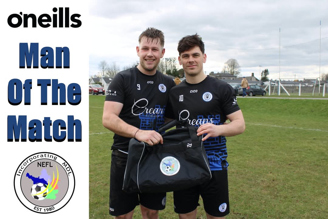 Justin Burke Media (@mediaburke81912) on Twitter photo The NEFL 1st weekly Man of the Match is proudly sponsored by O'Neills Sportswear. <a href="/UHYFDW/">UHYFarrellyDaweWhite</a> Kilmessan Shield match between <a href="/OldcastleUtdafc/">Oldcastle United AFC</a> v Rock Celtic F.C.. The winner chosen by the official Billy Cruise was Oldcastle No 9 - Cormac Fagan. CJ Healy presented his bag. The NEFL 1st weekly Man of the Match is proudly sponsored by O'Neills Sportswear. <a href="/UHYFDW/">UHYFarrellyDaweWhite</a> Kilmessan Shield match between <a href="/OldcastleUtdafc/">Oldcastle United AFC</a> v Rock Celtic F.C.. The winner chosen by the official Billy Cruise was Oldcastle No 9 - Cormac Fagan. CJ Healy presented his bag.