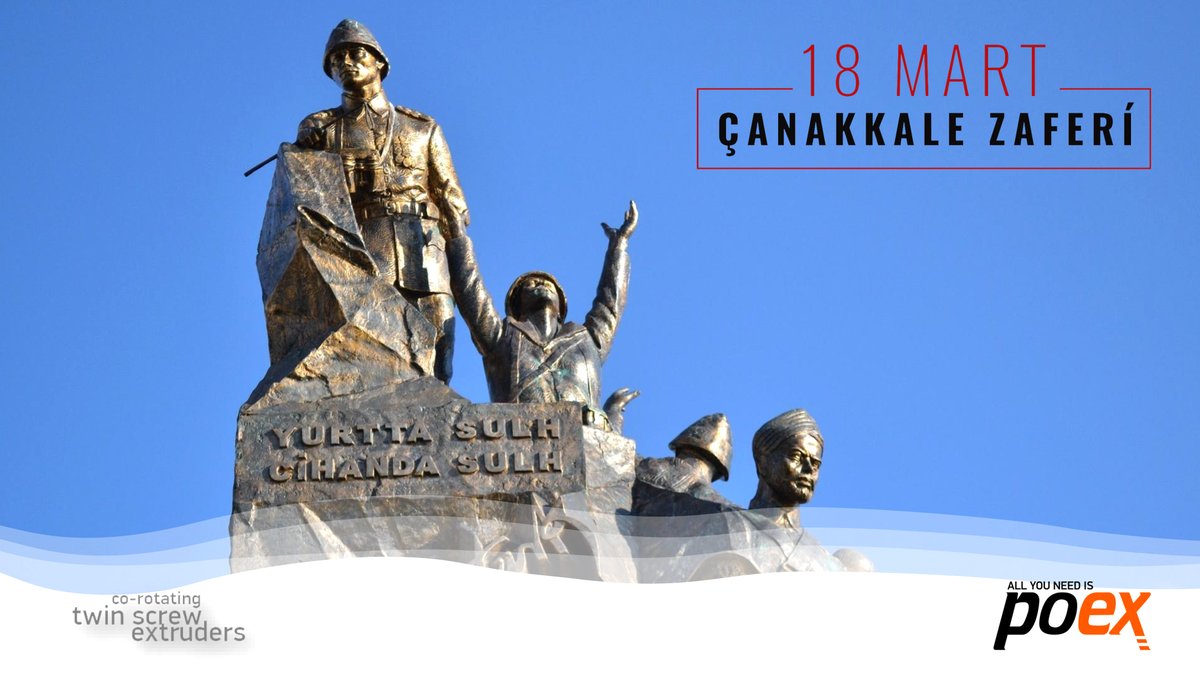 Çanakkale  Zaferi, Türk askerinin ruh kudretini gösteren şayan-ı hayret ve tebrik  bir misaldir. Emin olmalısınız ki, Çanakkale Muharebelerini kazandıran  bu yüksek ruhtur. Mustafa Kemal ATATÜRK

18 Mart 1915 Çanakkale Zaferi Şehitlerimizi Saygıyla Anıyoruz

#ÇanakkaleGeçilmez