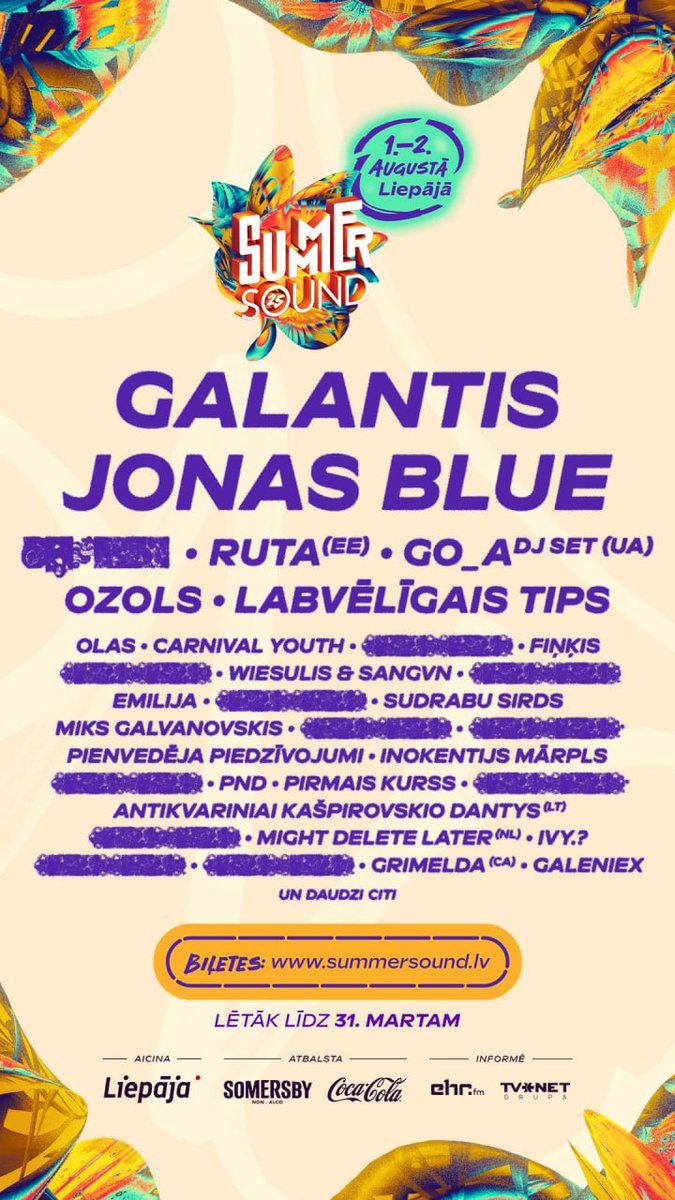 Great news! We’re returning to <a href="/summersoundlv/">SUMMER SOUND</a> with Go_A DJ Set!
📍Liepaja, Latvia 
📆 August 1st
🎟️ Tickets here summersound.lv/en/tickets Grab ´em right away - a special ticket price is valid till March 31.
Save the date!