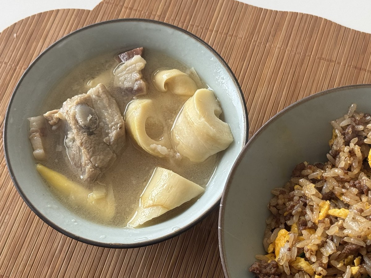 还剩一小碗腌笃鲜，凑合一下