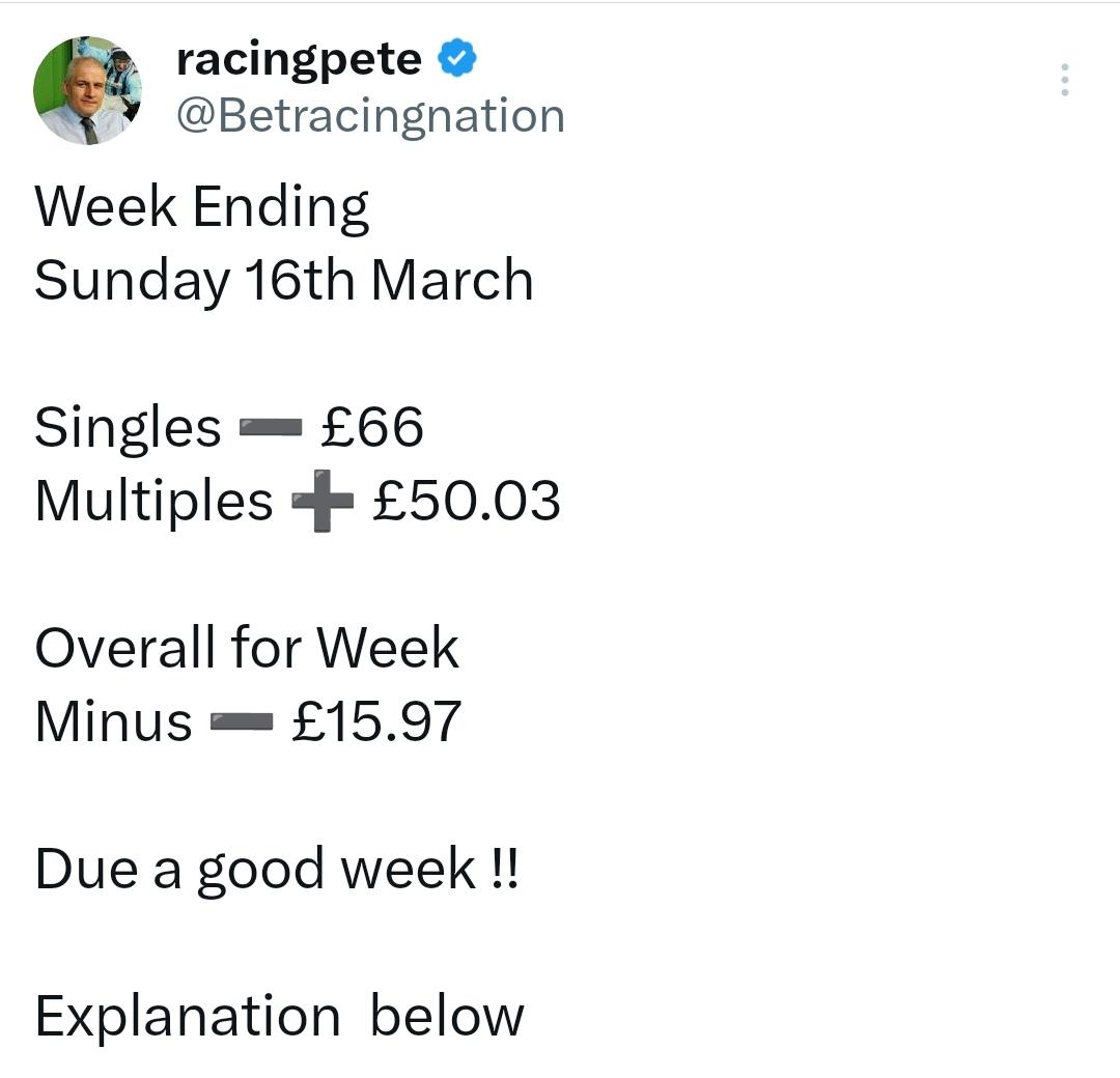 MyPicks5's tweet photo. @Betracingnation Hides the yearly figure now. His plans going forward is to study oddschecker pie charts https://t.co/wMJ8k4qJNk