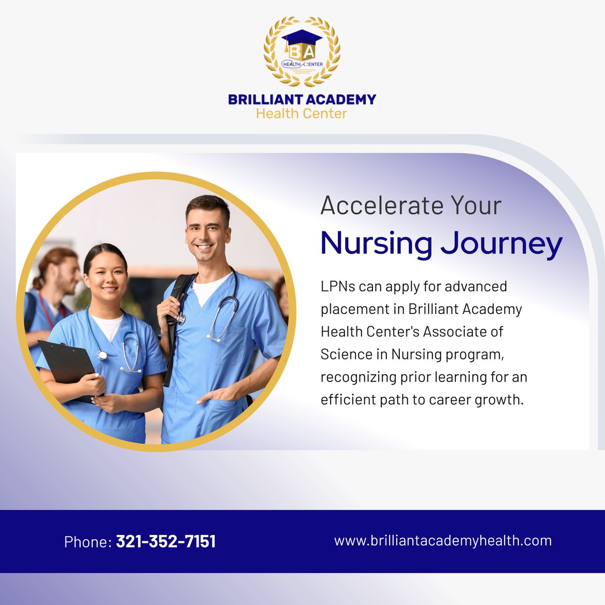 brilliant_ahc's tweet image. Are you an LPN looking to advance? Brilliant Academy Health Center offers advanced placement in the Associate of Science in Nursing program. Take your nursing career to the next level—apply today!

#HealthcareEducationAndTraining #OrlandoFL #LPNtoRN