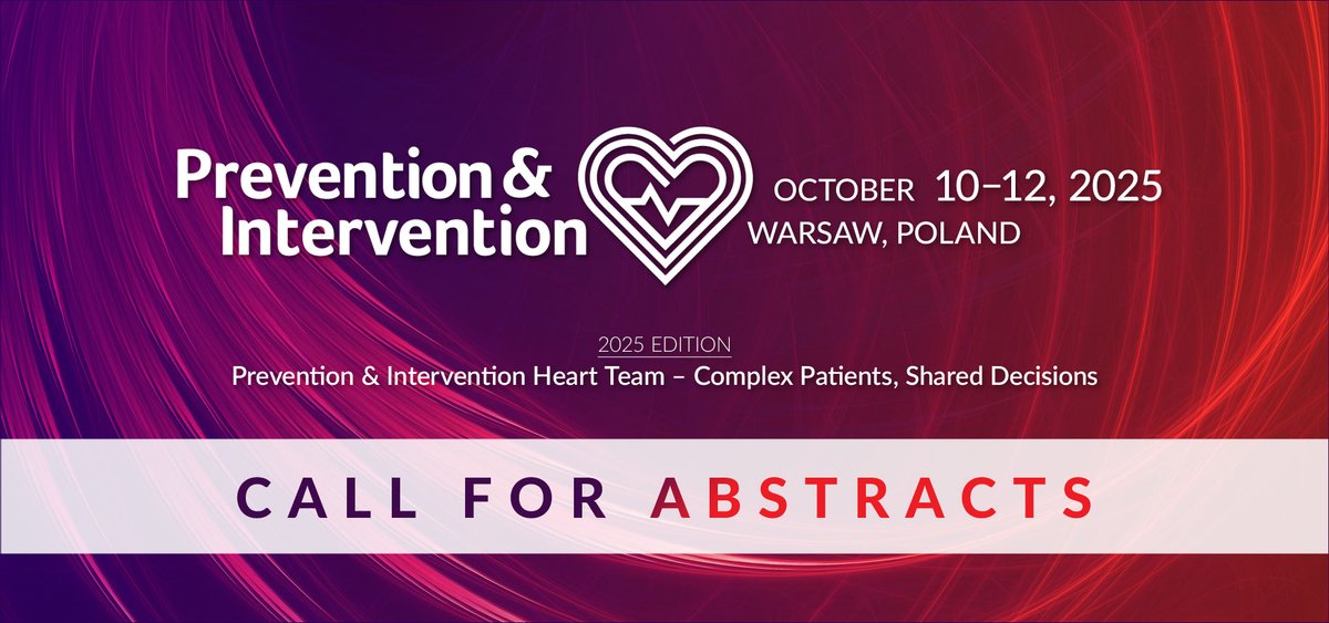 CVPrevInterv's tweet image. 📣Call for #Abstracts
If you’re looking for a platform to showcase your #research in #cardiology, join us at the &quot;Prevention &amp;amp; Intervention 2025&quot;!🔬 
For complete guidelines and #conference information, visit: prev-interv.com/abstract/

#CardioEd #CallForAbstracts #CVPrevInterv