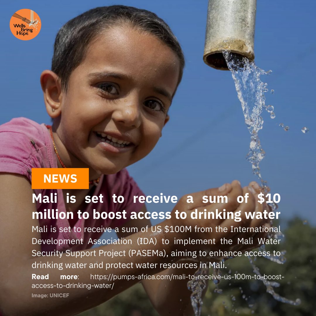 WellsBringHope's tweet photo. A $100M investment is set to improve access to clean drinking water, bringing hope to millions. Learn more about this : https://t.co/emz7HVzRQe https://t.co/LdyOzKDRBg