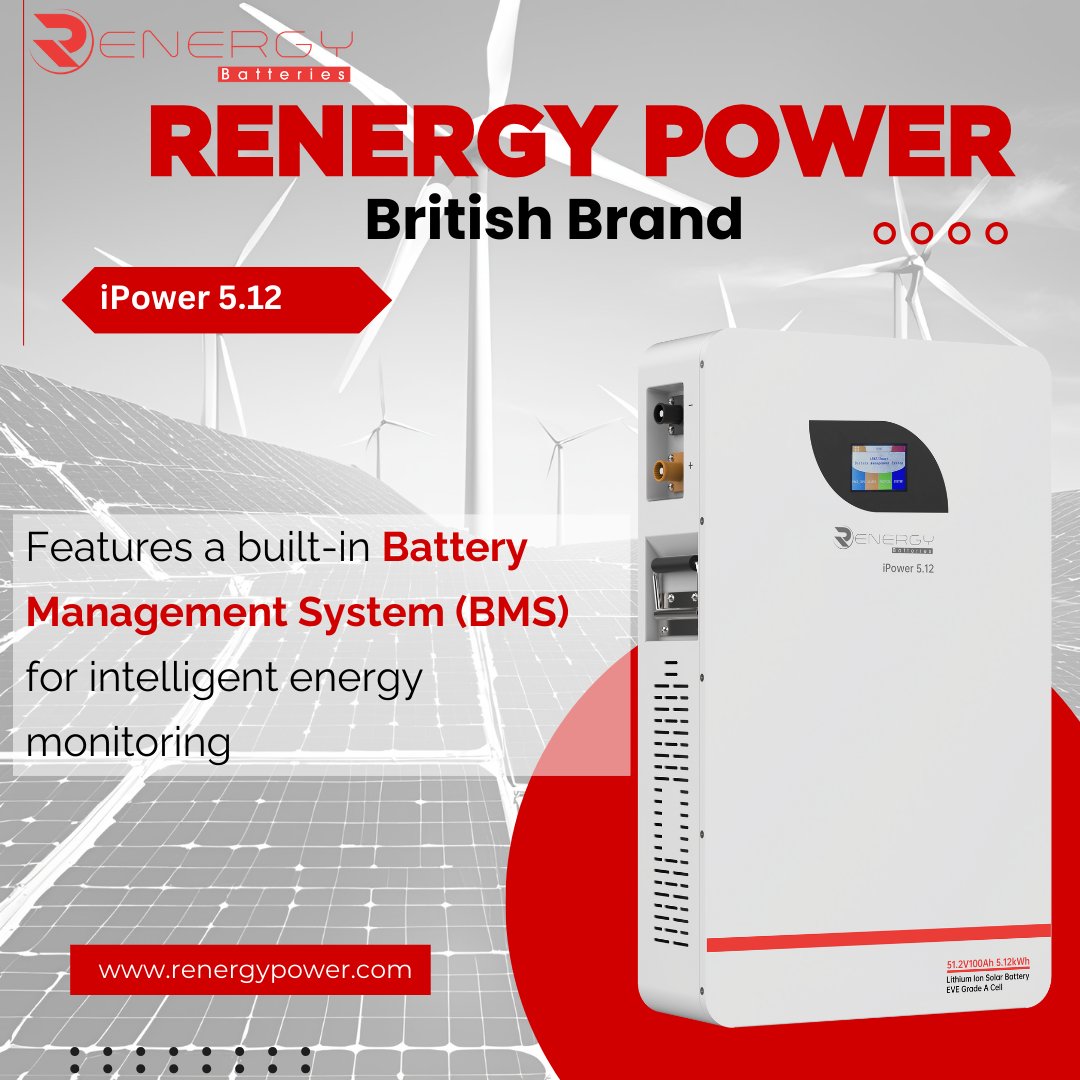 Renergypowerbat's tweet image. 🔋 Smart Protection, Maximum Performance! The iPower 5.12 kWh comes with an advanced BMS for real-time monitoring, overcharge protection, and longer battery life. #SmartEnergy #BatteryProtection #ReliablePower #renergypowerbatteries #IPowerBatteries #LithiumBatteries #SmartEnergy