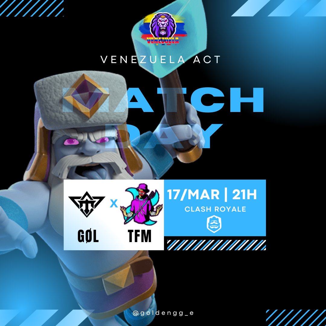 GรLDEN (@goldengg_e) on Twitter photo ๐ฉต GAMEDAY ๐ค
Vamos em busca da Classificaรงรฃo para os Playoffs!! ๐ฉต๐ค
๐| <a href="/VenezuelaAct_CR/">VenezuelaAct</a>
๐| <a href="/FamzTeam/">Team FaMz (Oficial)</a>
๐งฉ| Fase de Grupos(J10)
๐| 17.03.2025
โฐ| 21h30 ๐ง๐ท ๐ฉต GAMEDAY ๐ค
Vamos em busca da Classificaรงรฃo para os Playoffs!! ๐ฉต๐ค
๐| <a href="/VenezuelaAct_CR/">VenezuelaAct</a>
๐| <a href="/FamzTeam/">Team FaMz (Oficial)</a>
๐งฉ| Fase de Grupos(J10)
๐| 17.03.2025
โฐ| 21h30 ๐ง๐ท