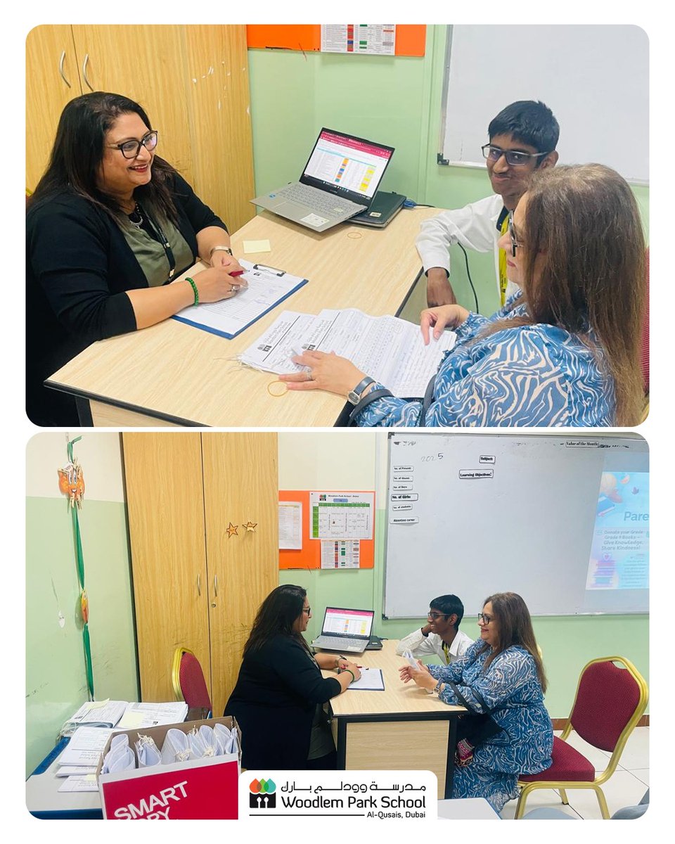woodlemdubai's tweet image. Successfully hosted the Grade 9 Parent-Teacher Meeting, fostering open discussions on student progress, achievements &amp;amp; transition to Grade 10. Focused on self-assessment &amp;amp; goal-setting to empower students in their learning journey. #WPSCommunity #Grade9PTM #GoalSetting #KHDA