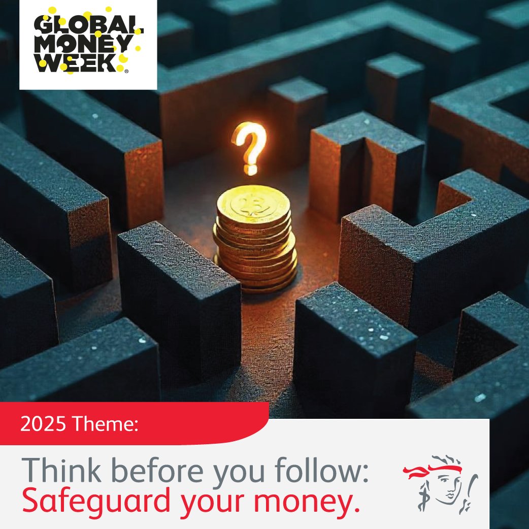 It's #FinancialLiteracyWeek and this year's theme is “Think before you follow, safeguard your money” under the slogan Earn, Save, Spend and Donate. Join us this week as we discuss safe money management, and protecting your hard-earned money. #GMW