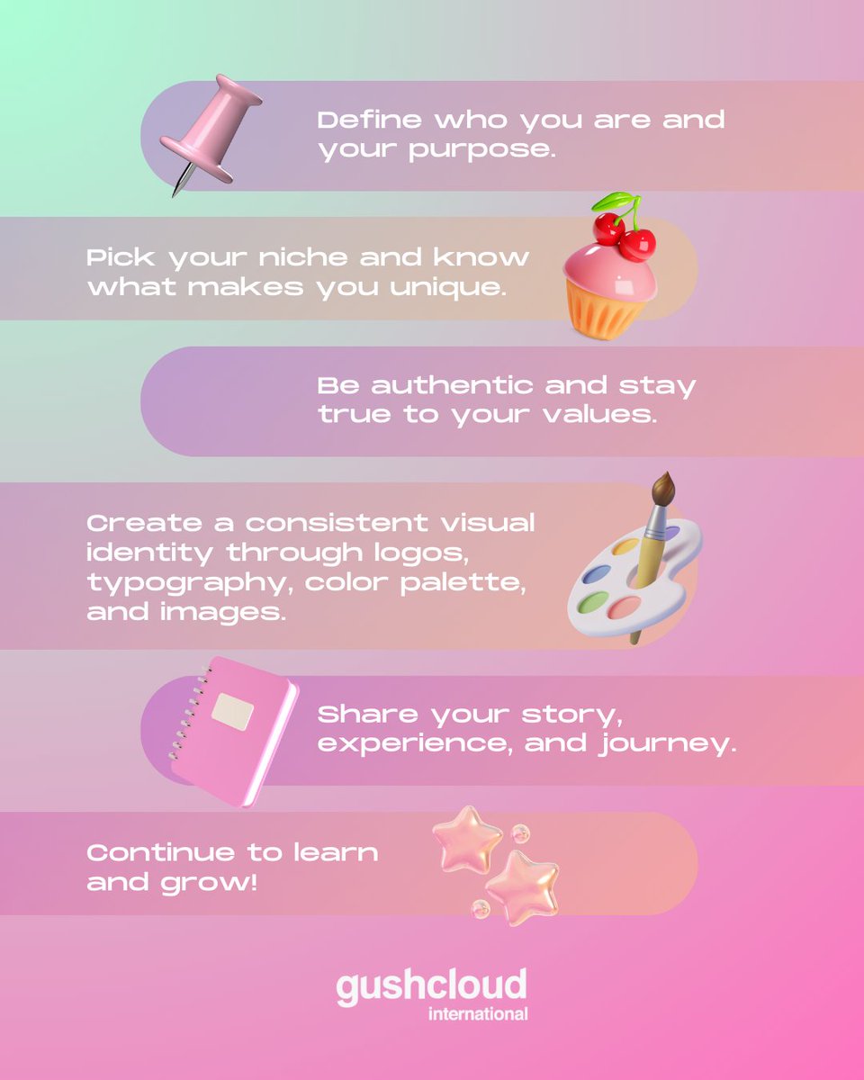Personal brands are not just about your aesthetic, it’s about YOU! 🫵
It starts with knowing and understanding your why! Build your personal brand with this guide: