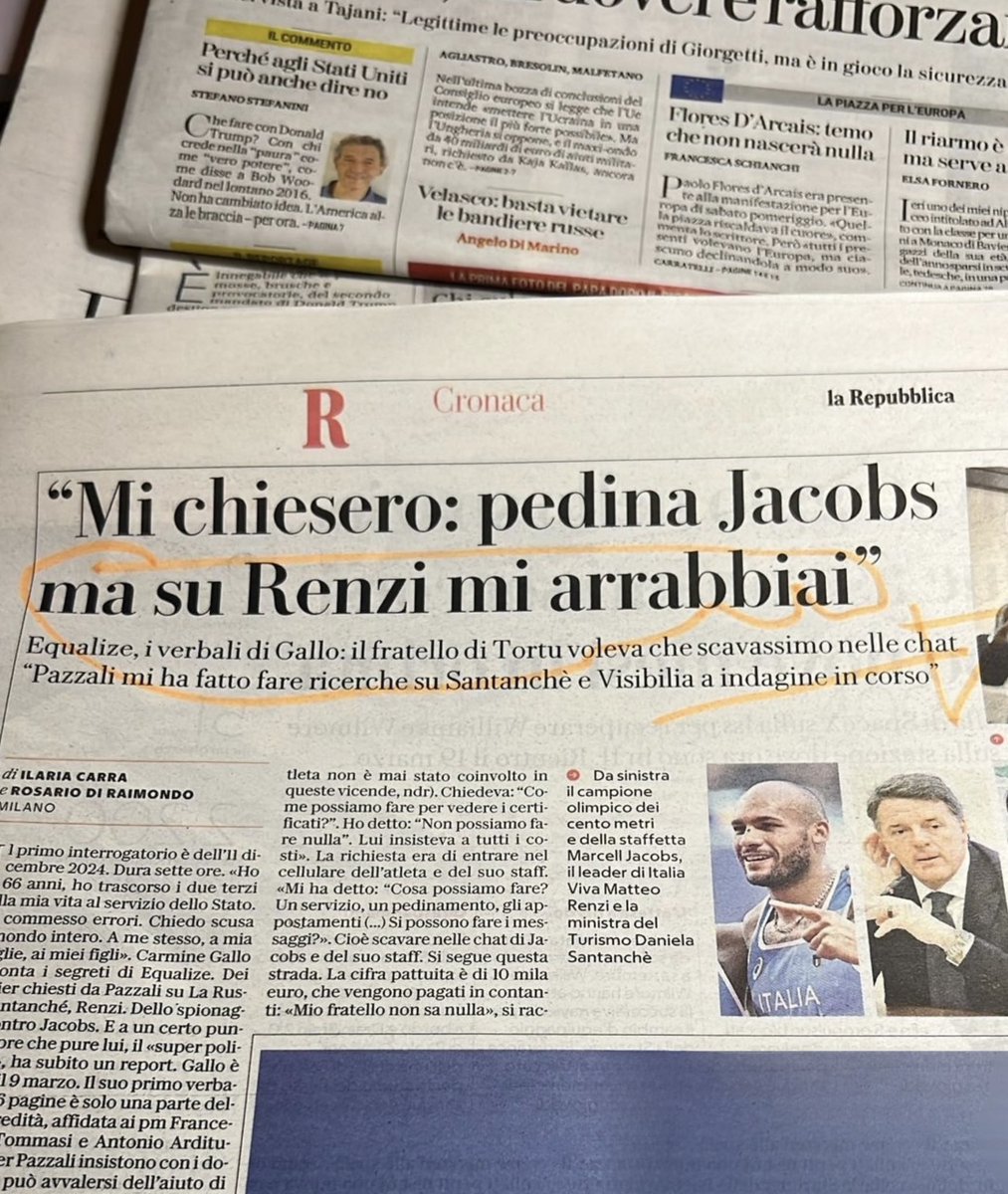 matteorenzi's tweet image. Ogni giorno c’è una notizia che riguarda le intercettazioni e lo spionaggio.
Ieri l’altro sono emersi i contatti tra i servizi segreti e l’agenzia di investigazione privata guidata da un amico di La Russa, Enrico Pazzali. 
Oggi si scopre che la stessa agenzia aveva il compito di…
