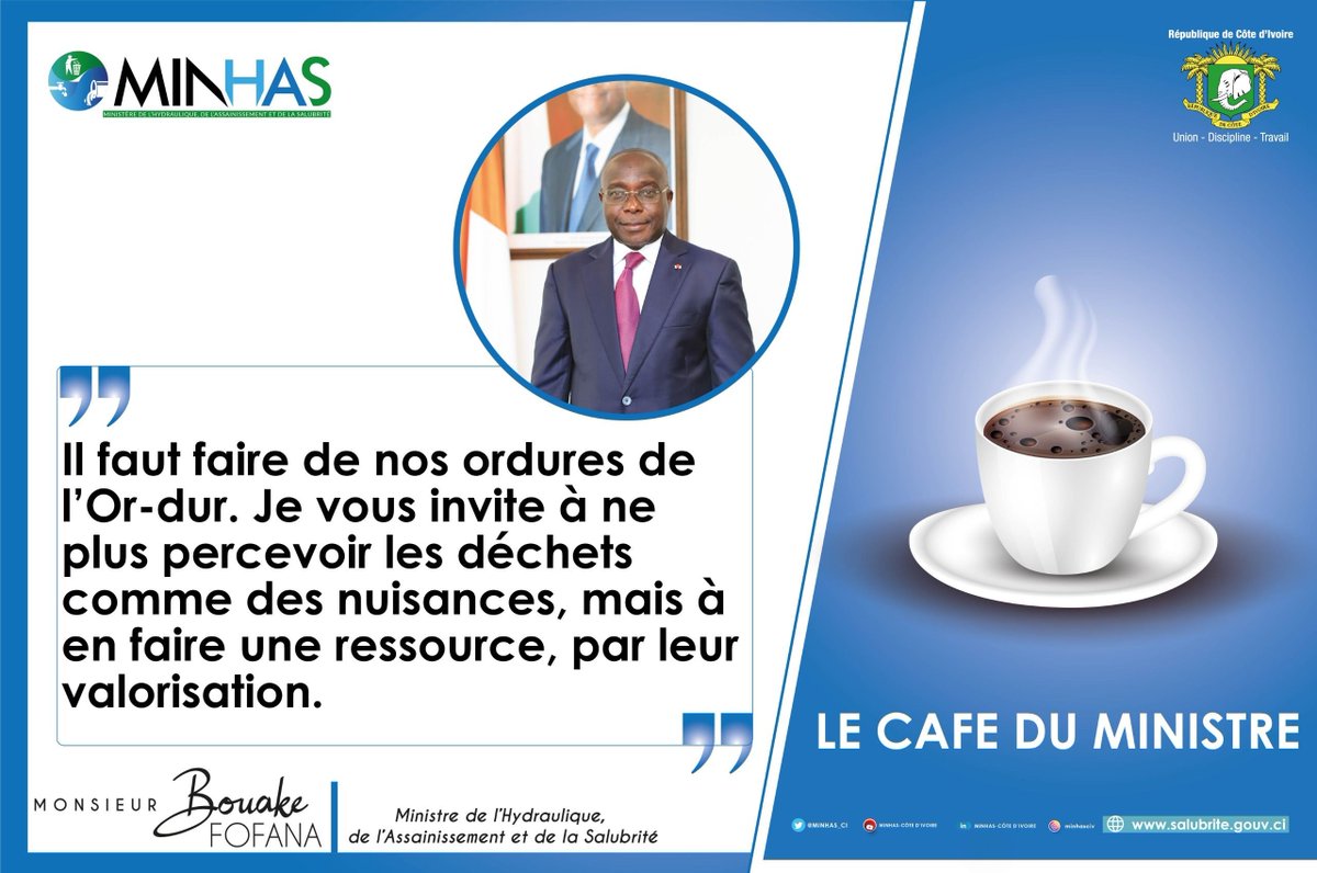 Ministère Hydraulique Assainissement Salubrité CI tweet media