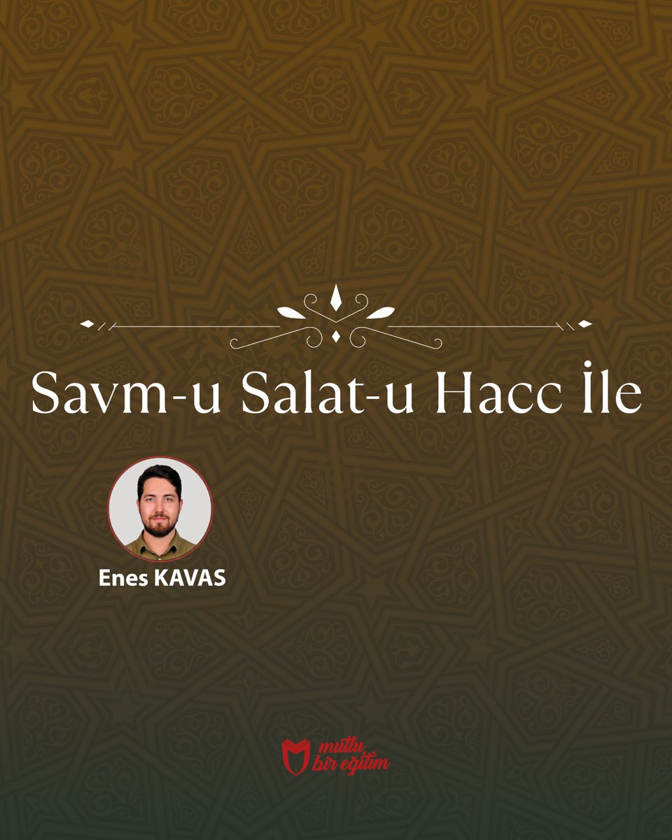🌙"Biz Müslümanlara lazım olan manâdan berî bir şekilde vücudu aç bırakıp oruç tutmak, namazın esas manâsından uzaklaşarak şeklen eğilip kalkmak yahut tatile gider gibi kutsal topraklarda hac ile umre yapmak değildir."

🔗 mutlubiregitim.com

<a href="/ahmetcoskun6134/">AHMET COSKUN</a>