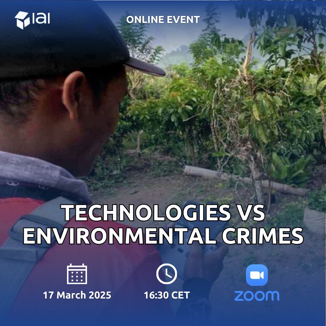 🗓️ TODAY don't miss our webinar on using Copernicus satellite data &amp; drones to fight environmental crimes worldwide, with case studies from Europe, Central America &amp; Southeast Asia

Register here 👉 iai.it/en/eventi/tech…