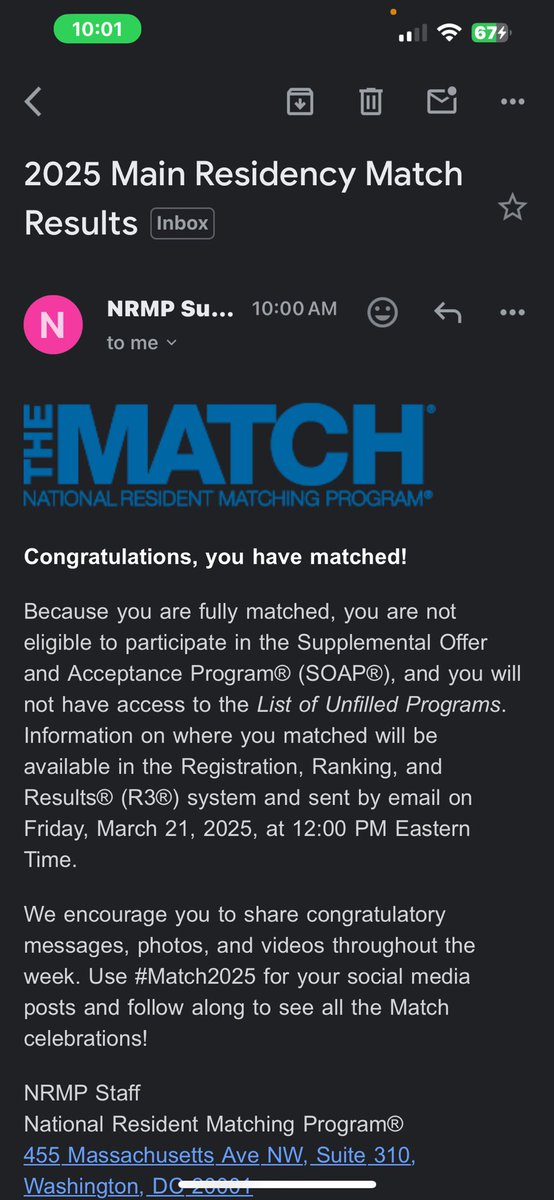 I want to dedicate this #Match2025 achievement to

My parents and Family
<a href="/credumed/">Victoria Alvarez</a> 
<a href="/PaulinoRobert/">Robert Paulino-Ramirez, MD, DTM&H, MA, HIVS</a> 
<a href="/DrWilfredoM/">Wilfredo Matias MD MPH</a> 
Friends from HS, med school and life!

This would not have been possible without them. 

DREAMS DO COME TRUE!!