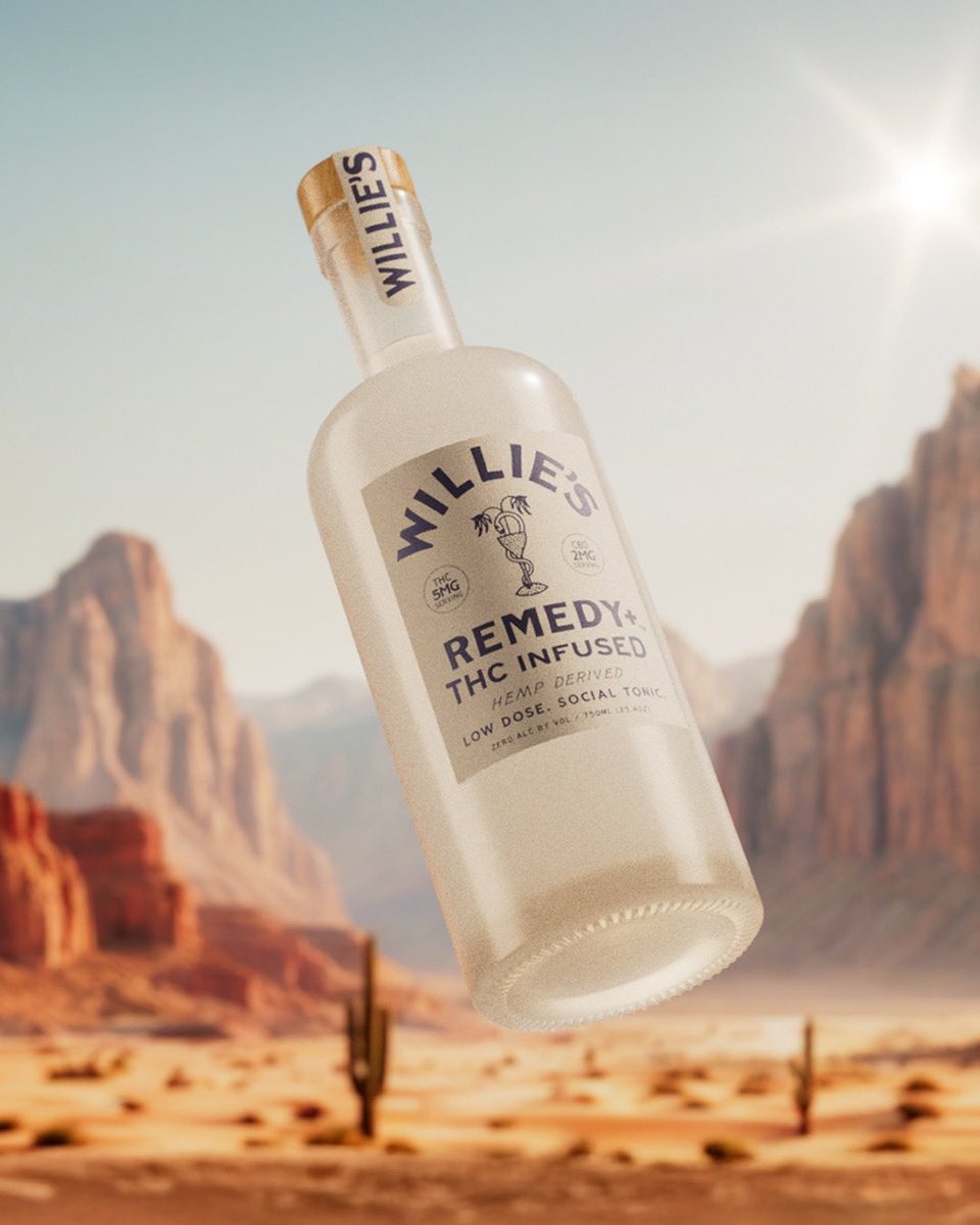 drinkwillies's tweet photo. The wait is over! 

No headaches, no hangovers—just good times and clear mornings. Willie’s Remedy+, a THC-infused social tonic crafted to lift your spirits without weighing you down. https://t.co/XCQCmEwWqC