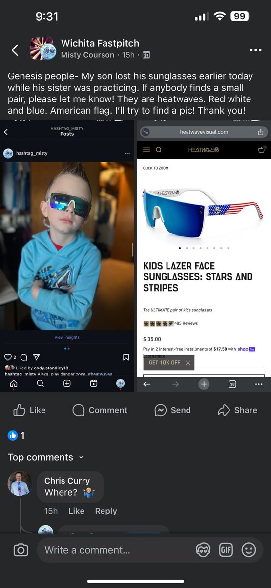 Hashtag_misty's tweet photo. Well, looks like I gotta order some new kids @HeatWaveVisual glasses for Jeter. He lost his at the ballpark this weekend. I’m actually impressed at 6/7 years old he held on to them for a whole year.  Be looking for my order gents! ❤️🤍💙 https://t.co/nDGgijSd86