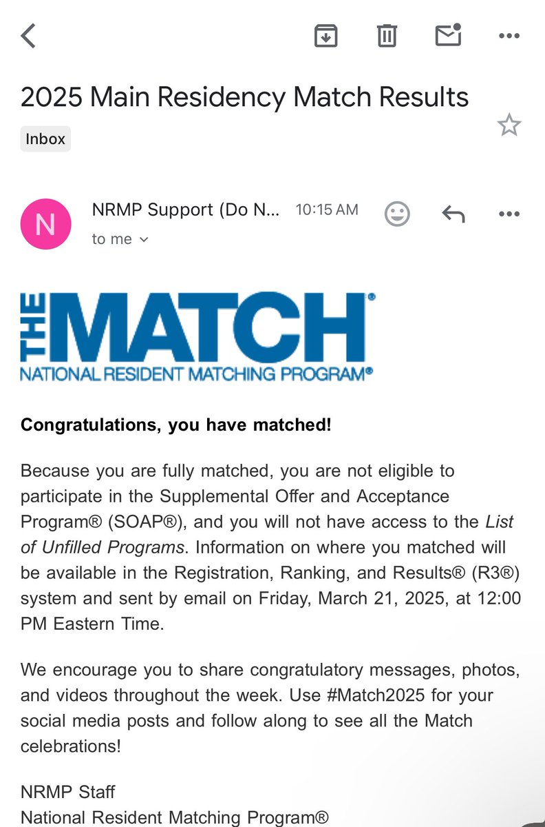 Brandon Wainwright (@bwainwright628) on Twitter photo Four years of blood, sweat, and tears for this beautiful moment. I matched!!!! I’m gonna be a vascular surgeon! Can’t wait to find out where this Friday!
Thank you to my family, friends, and mentors for carrying me here!
#match2025 <a href="/FutureVascSurgn/">FutureVascSurgeons</a> Four years of blood, sweat, and tears for this beautiful moment. I matched!!!! I’m gonna be a vascular surgeon! Can’t wait to find out where this Friday!
Thank you to my family, friends, and mentors for carrying me here!
#match2025 <a href="/FutureVascSurgn/">FutureVascSurgeons</a>