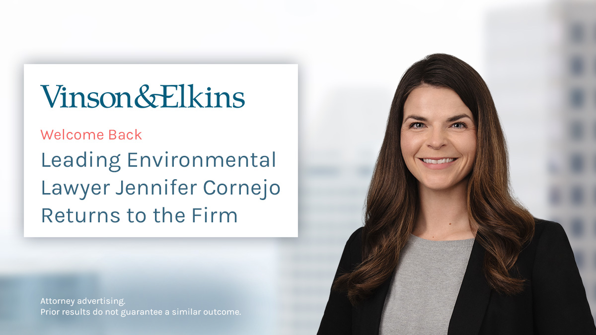 Our new Denver office is quickly growing as we welcome back Jennifer Cornejo as a Denver-based partner in the firm’s Environmental practice. 

Learn more: velaw.com/news/leading-e…