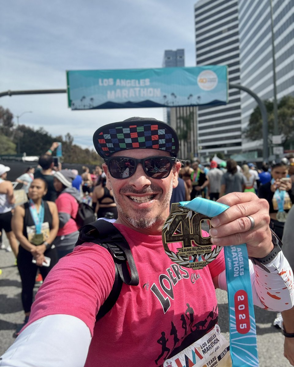 runningmyremedy's tweet photo. LA Marathon 2025 – A Day to Remember!

It was all about pushing limits and chasing goals. My 3 goals, in order of desire:
✅ Finish sub-4:30
✅ Finish strong
✅ (Way back there, if it all came together…) Average under 10:00/mile

I’m beyond thrilled to say I hit those goals! 🙌 https://t.co/fpkMLoamWK
