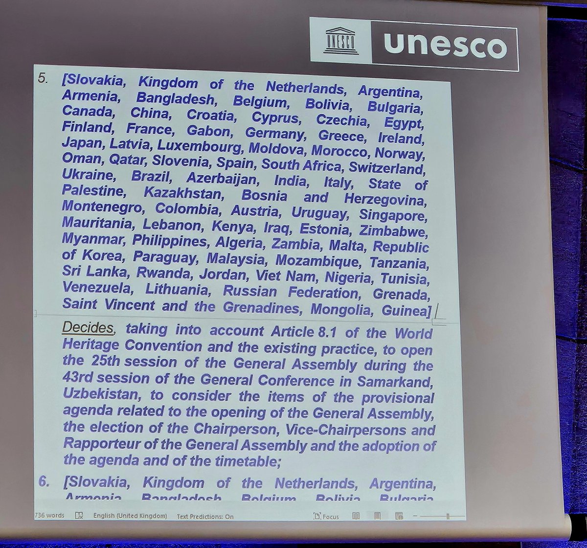 The extraordinary General Assembly of the <a href="/UNESCO/">UNESCO 🏛️ #Education #Sciences #Culture 🇺🇳</a> World Heritage Convention adopted a compromise decision on the holding of its ordinary 25th session - proposed by Slovakia 🇸🇰 and The Kingdom of the Netherands 🇳🇱!