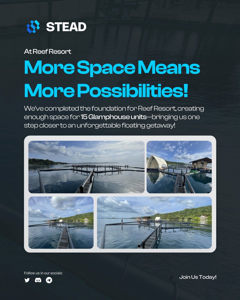 🌊 Reef Resort Expansion in Progress! 🏝️

After weeks of hard work, our Hexafarms are now connected, forming the foundation for 15 floating Glamphouse units! This marks a major step toward expanding our marine ecosystem, enhancing sustainable aquaculture, and crafting a