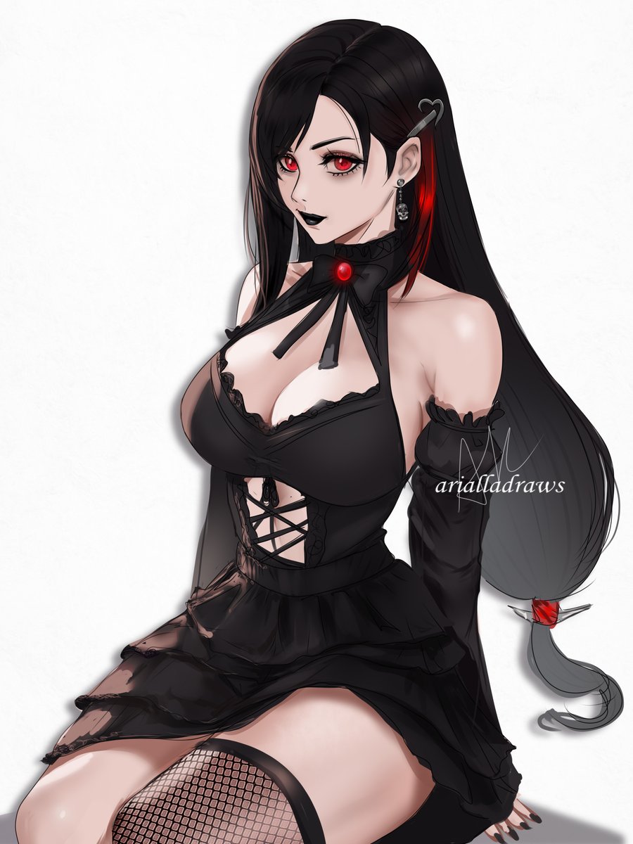 I know nobody asked for it but here's goth Tifa.