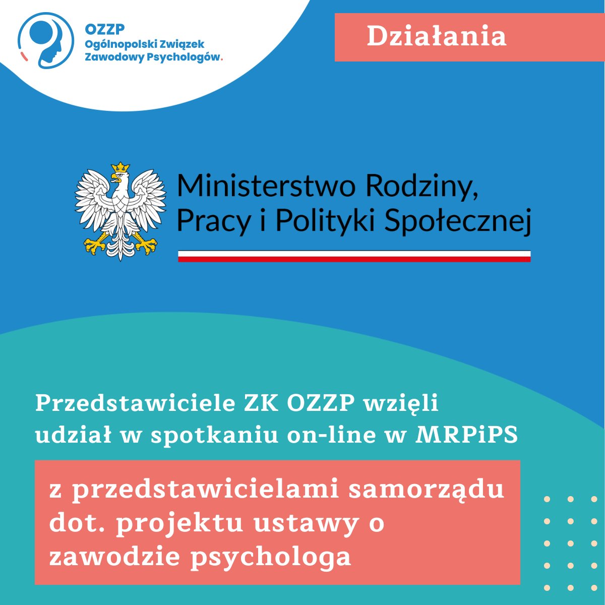 OZZPsychologow's tweet photo. W dniu 17. marca 2025 r. odbyło się spotkanie on-line w Ministerstwie Rodziny, Pracy i Polityki Społecznej organizacji psychologicznych z przedstawicielami  organizacji samorządowych - p. Markiem Wójcikem ze Związku  Miast Polskich, Bernadetą Skóbel Związku Powiatów Polskich, Unii Metropolii Polskich (@UniaMetropoli) - Michałem Cyrankiewicz-Gortyńskim. Spotkanie prowadził p. Dyrektor @PerkowskiKarol Karol Perkowski, obecni byli liczni przedstawiciele @MRPiPS_GOV__PL 
 🍀 OZZP reprezentowali: przewodnicząca @Sarnicka_OZZP Katarzyna Sarnicka, wiceprzewodnicząca Elżbieta Magia-Piotrowska @ElzbietaM91910, członkowie zarządu krajowego - Małgorzata Pyka @PykaMalgorzata, Aleksander Waś @aleksander_was.
W odpowiedzi na propozycje strony samorządowej  aby do wykonywania usług psychologicznych dopuszczać osoby z tytułem licencjata psychologii
👉 padały liczne argumenty za tym, że osoby z tytułem licencjata nie są przygotowane do wykonywania zawodu, 
👉 absolwentów studiów magisterskich jest dużo, więc nie jest to przyczyną braku chętnych do pracy w oświacie i pomocy społecznych psychologów.
👉 zniesienie przepisów karnych (choćby częściowe) rozmywa granice zawodu zaufania publicznego jakim jest zawód psychologa.
Katarzyna Sarnicka wniosła konieczność zabezpieczenia tajemnicy zawodowej dotyczącej wykonywanych czynności psychologa. Pozwala na to ustawa o zawodzie oraz sprawnie działający samorząd zawodowy czuwający nad prawem do wykonywania  zawodu i kodeksem etyki zawodowej.
M. in. Małgorzata Pyka podkreśliła konieczność jasnego określenie granic zawodu psychologa, a z faktu, że zawód psychologa jest zawodem zaufania publicznego wynika konieczność sformułowania  przepisów karnych.

Jako OZZP zgadzamy się, że konieczne jest jasne definiowanie usług psychologicznych, tak aby utrzymać jasne granice naszego zawodu, jako zawodu zaufania publicznego.

🍀 Podnoszono, że udzielanie pomocy przedpsychologicznej nie będzie penalizowane, co podkreślił p. dyrektor Karol Perkowski - zwłaszcza jeśli wynika to z obowiązków przedstawicieli innych zawodów. 

👉  Możliwe penalizowanie wykonywania takich usług przez przedstawicieli zawodów pracujących w obszarze pomocy drugiemu człowiekowi było jedną z głównych obaw przedstawicieli strony samorządowej.

Wprowadzenie definicji usług w ramach pomocy przedpsychologicznej do obecnego projektu - znacząco wydłuży jego procedowanie.  Ustawa o zawodzie psychologa jest niezwykle potrzebna i jej szybkie uchwalenie jest niezwykle ważne - jasno wybrzmiał głos p. Dyrektora Karola Perkowskiego, z czym zgodzili się przedstawiciele  organizacji psychologicznych.

W imieniu OZZP Elżbieta Magia Piotrowska zadeklarowała chęć współpracy z przedstawicielami samorządu nad warunkami pracy psychologów w obszarach oświaty i pomocy społecznej.
Obecni byli przedstawiciele m. in.:
Ministerstwo Rodziny, Pracy i Polityki Społecznej
OZZP
Polskiego Towarzystwa Psychologicznego
Uniwersytet SWPS
Polskiego Towarzystwa Terapii Poznawczej i Behawioralnej @PTTPB_pl
PTPKiPEBP
Związku Zawodowego Rada Poradnictwa
Związku Miast Polskich - Marek Wójcik
Związku Powiatów Polskich - Bernadeta Skóbel
Unii Metropolii Polskich - Michał Cyrankiewicz-Gortyński