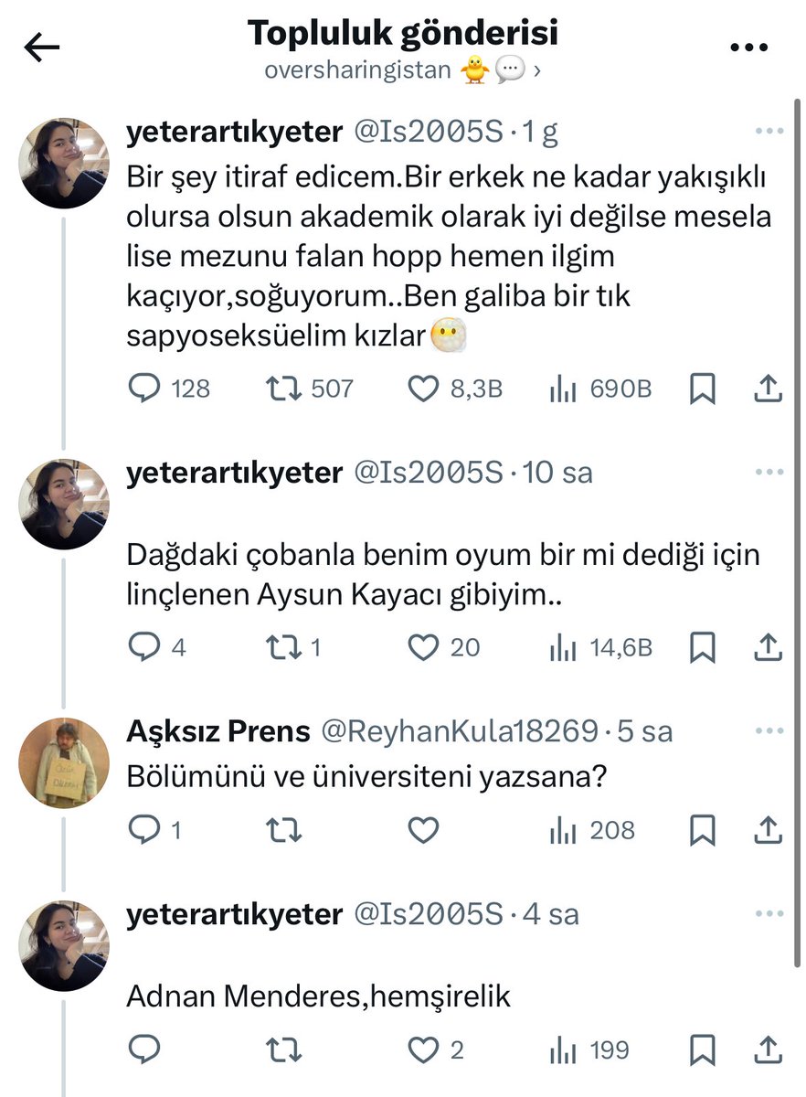 Gören sanır hacettepe tıpa dereceyle girdi özgüvene bak