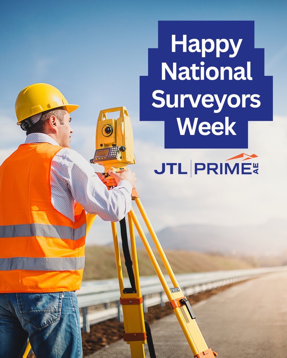 JTLengineering's tweet image. It’s #NationalSurveyorsWeek, and we’re celebrating the professionals who help lay the foundation for every great project! Surveying is at the heart of engineering, ensuring accuracy, precision, and quality in everything we do.

#JTL #PrecisionMatters #BuildingWithAccuracy