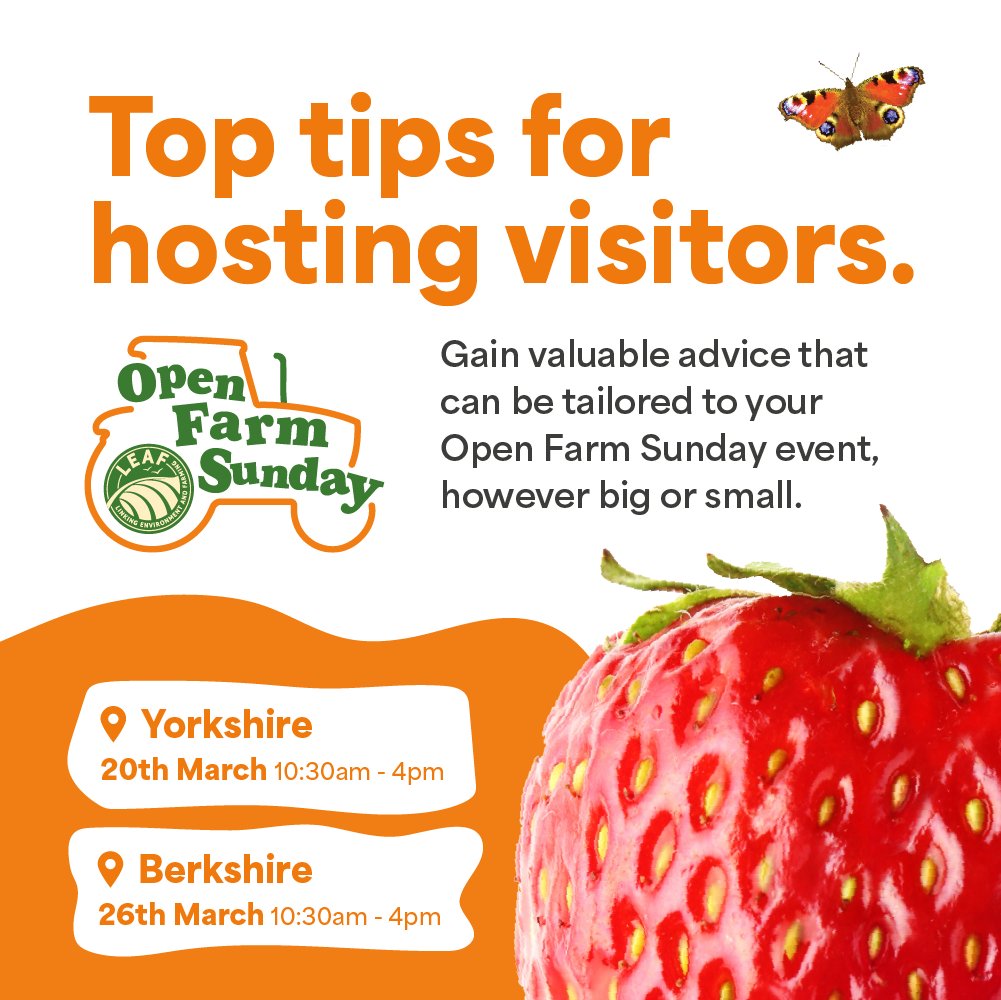 🚜 Calling All Farmers! 🌱
Join us at Stockbridge Technology Centre this Thursday for a Farmer Meeting to finesse your Open Farm Sunday hosting skills! 
Register here: trybooking.com/uk/events/land…