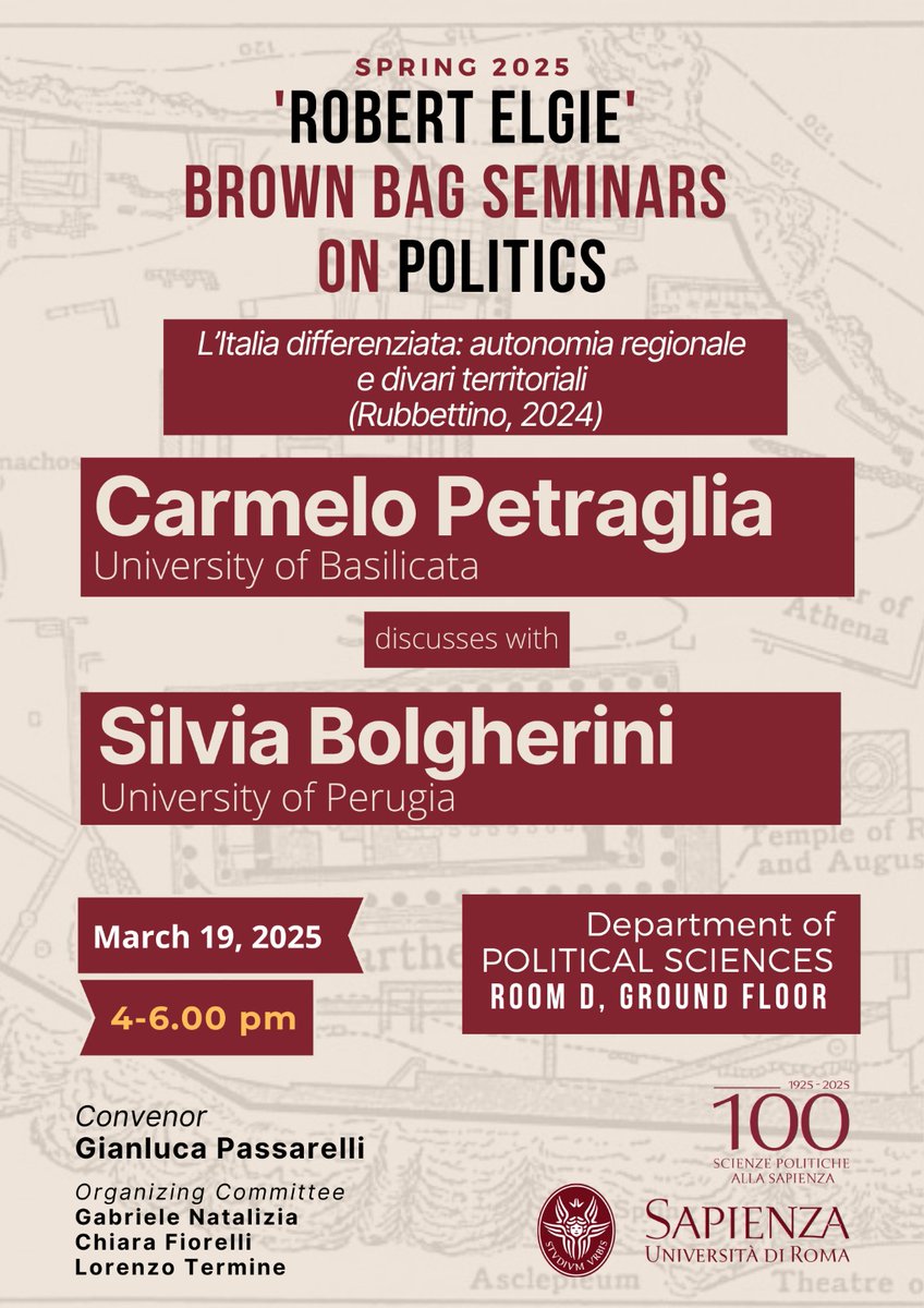 'Robert Elgie' Brown Bag Seminars Sapienza tweet media