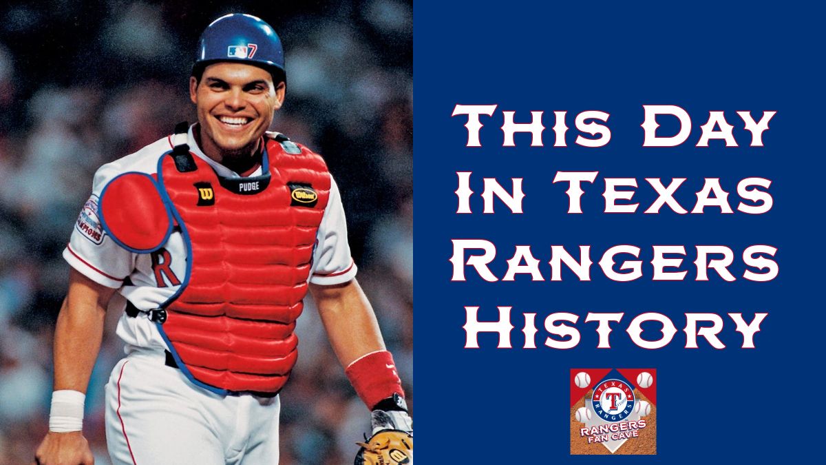 This Day in Texas Rangers History: 1998 - Ivan ‘Pudge’ Rodriguez signs a 5-year extension. The future Hall of Famer would win 10 Gold Gloves with Texas!