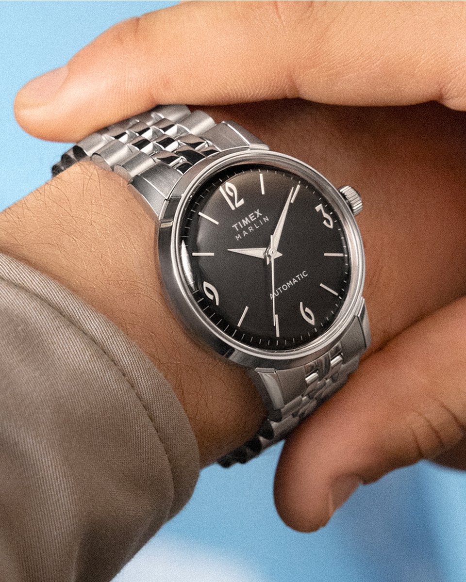 Our new Marlin Automatic brings the past to life, featuring a vintage-style domed acrylic crystal and the iconic dial and hand design from one of our best-selling Marlin watches from the '60s.

Shop the collection: timex.com/collections/ma… 

#timex #timexmarlin