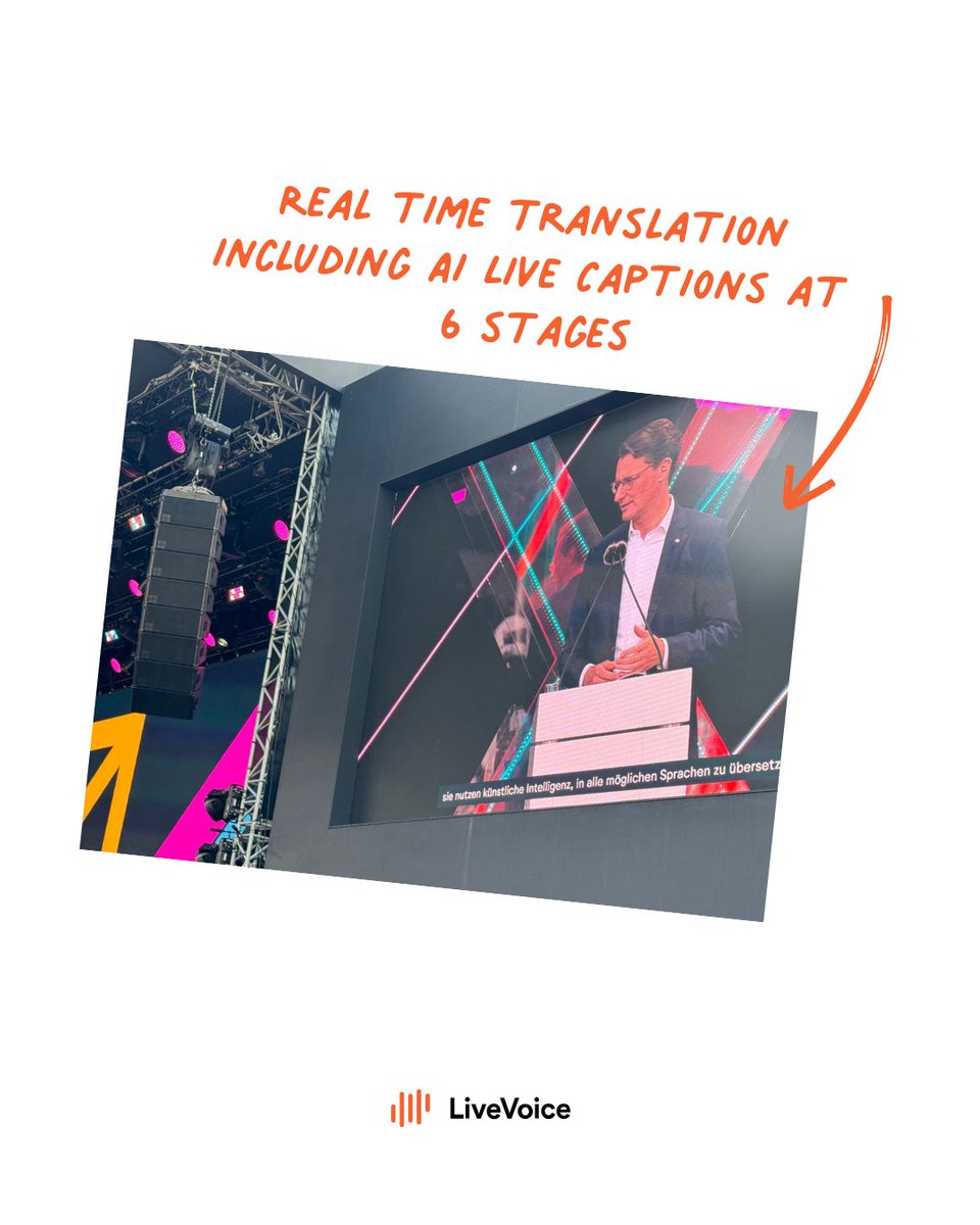 livevoice_io's tweet photo. Digital X by Deutsche Telekom was one of the highlights for us in 2024, showcasing the versatility of our solution! 🫶
Interested in more details about the use of LiveVoice at Digital X? Check out the full customer success story on our LiveVoice Blog 👉️ https://t.co/N2bBp7Gudr https://t.co/lqbJihTiBG