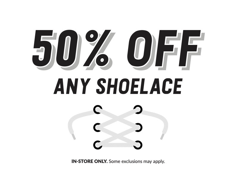 ShoeSensation's tweet photo. Tie your look together with 50% off all shoe laces! Perfect for refreshing your kicks with a pop of color or just adding that extra touch. Shop now at your local Shoe Sensation!📍 https://t.co/Z0B8nE8E02 https://t.co/4GwVxfxtgI